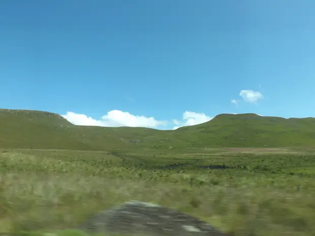 Campos verdes na estrada para Bom Jardim da Serra, na Serra Catarinense