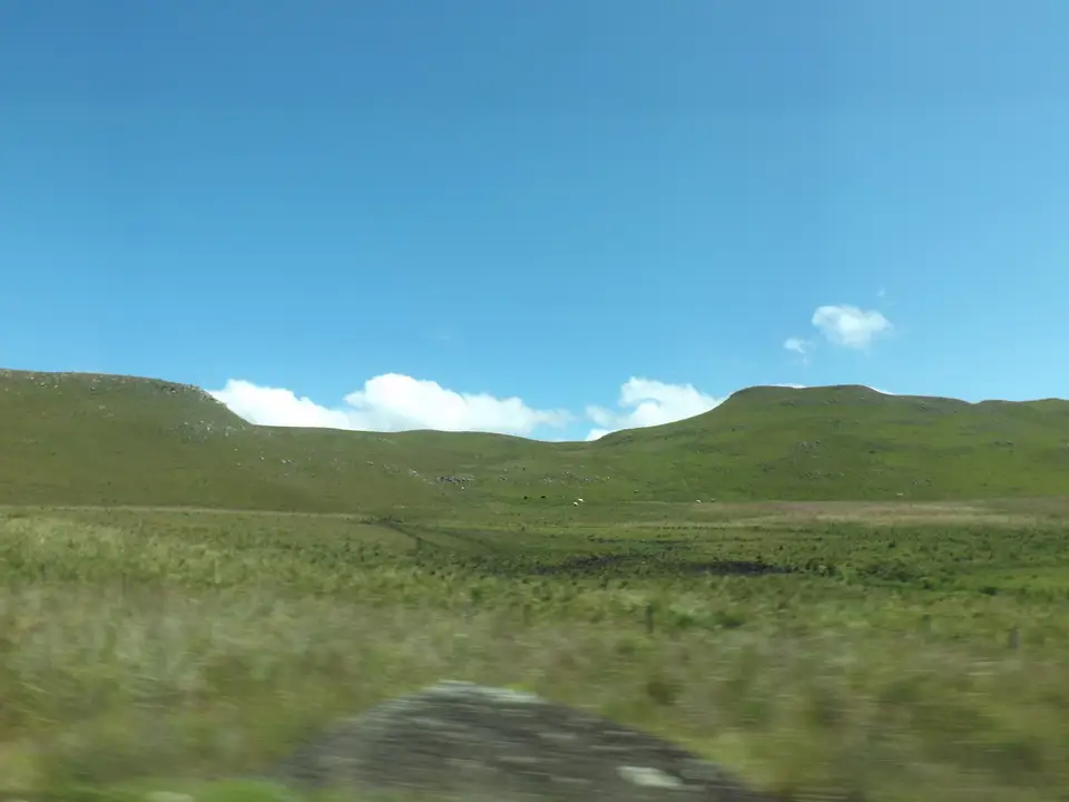 Campos verdes na estrada para Bom Jardim da Serra, na Serra Catarinense