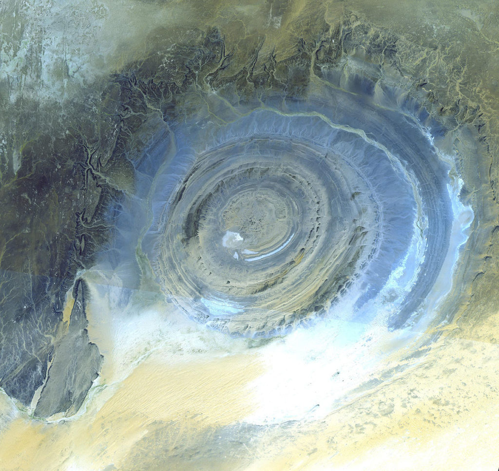 As formações rochosas mais incríveis do mundo: Olho da África, na Mauritânia