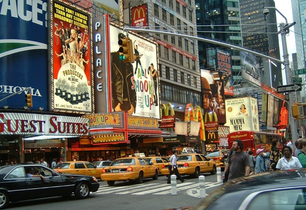 A lista dos lugares mais visitados dos Estados Unidos abre com a Times Square, seguida do Central Park