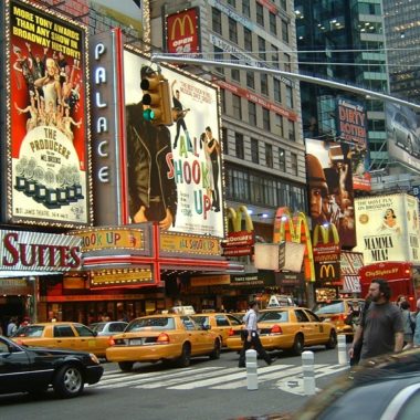 A lista dos lugares mais visitados dos Estados Unidos abre com a Times Square, seguida do Central Park